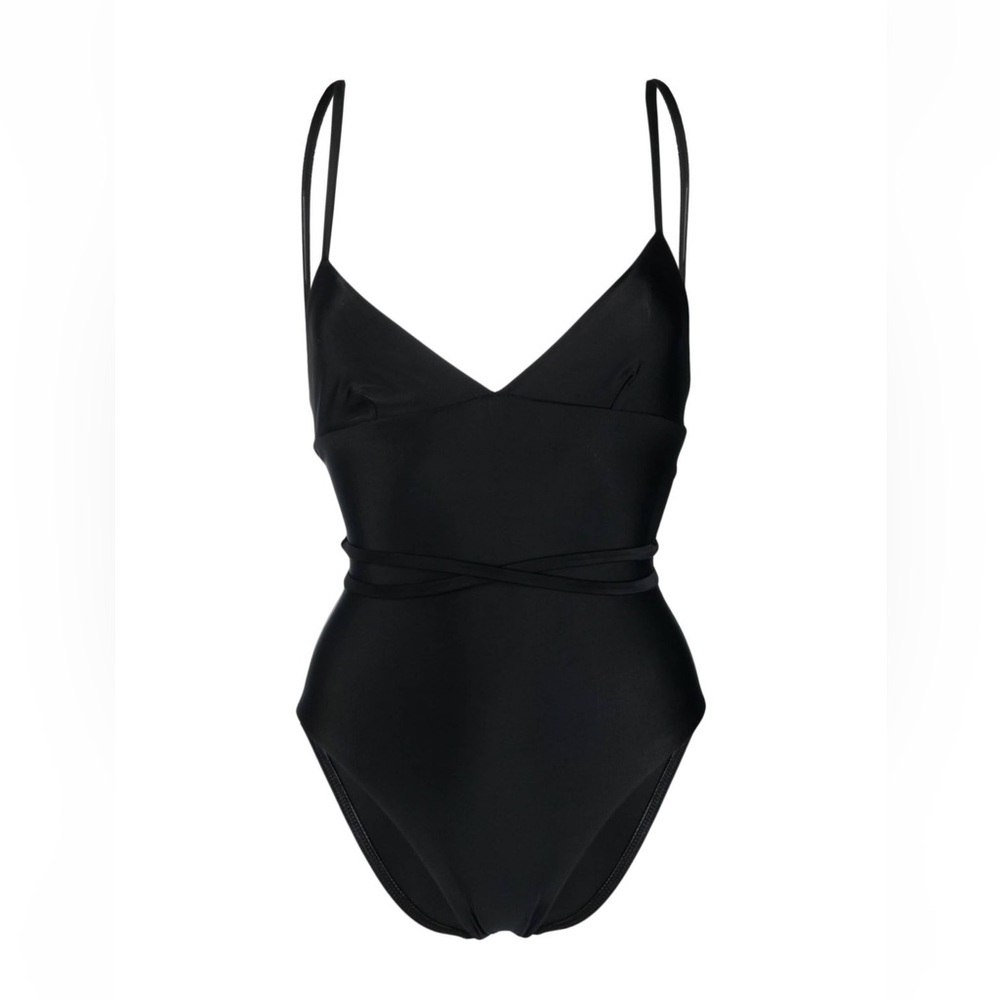 Matteau lace back one piece swimsuit large black 5